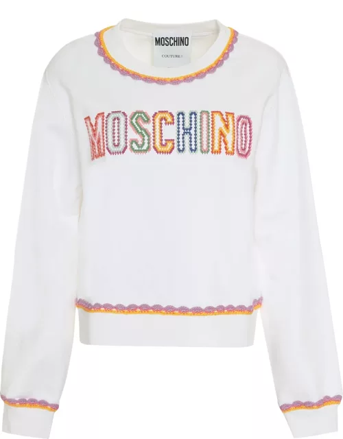 Moschino Logo Detail Cotton Sweatshirt