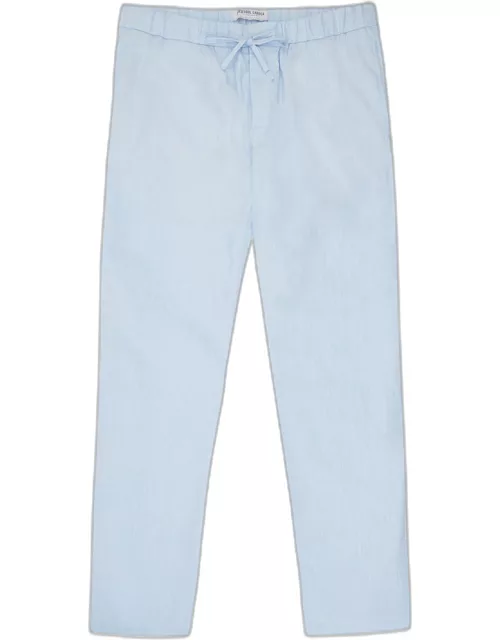 Oscar Herringbone Trousers Pale Blue
