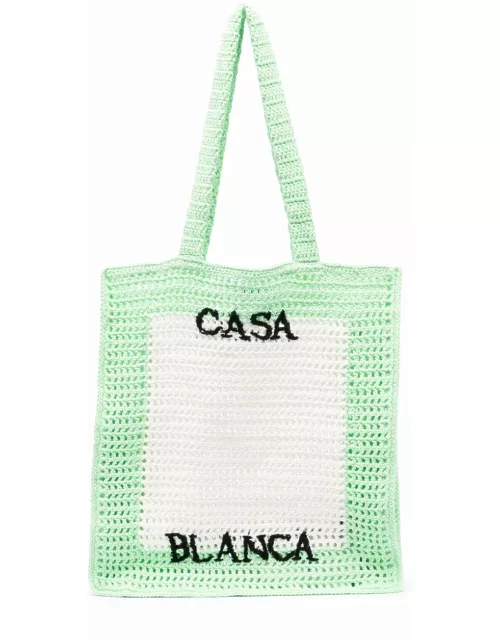 CASABLANCA WOMEN Crochet Bag Pale Green