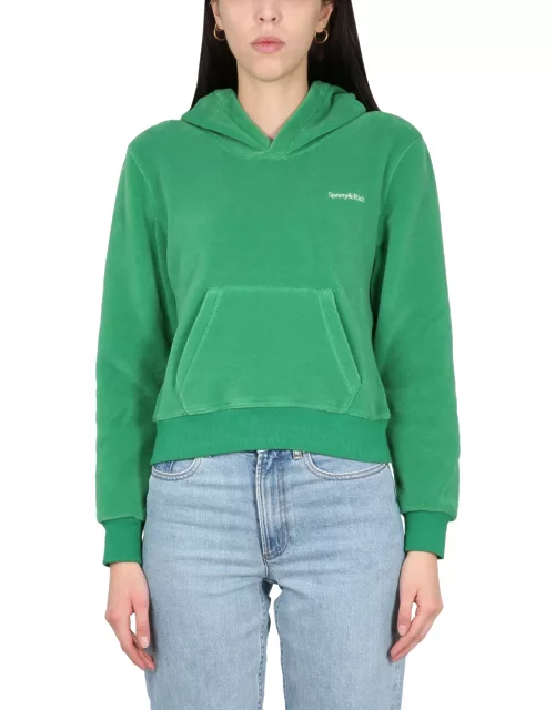 sporty & rich sweatshirt with logo embroidery