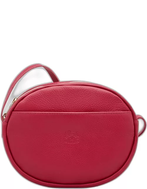 Rubino Round Vacchetta Leather Crossbody Bag