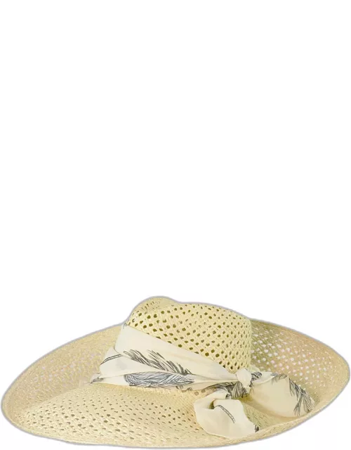 Large-Brim Woven Straw Summer Hat