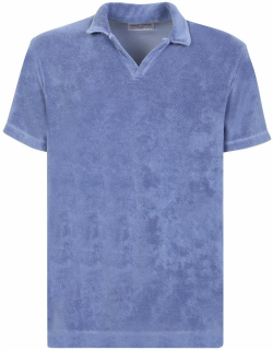Officine Générale Light Blue Simon Polo Shirt