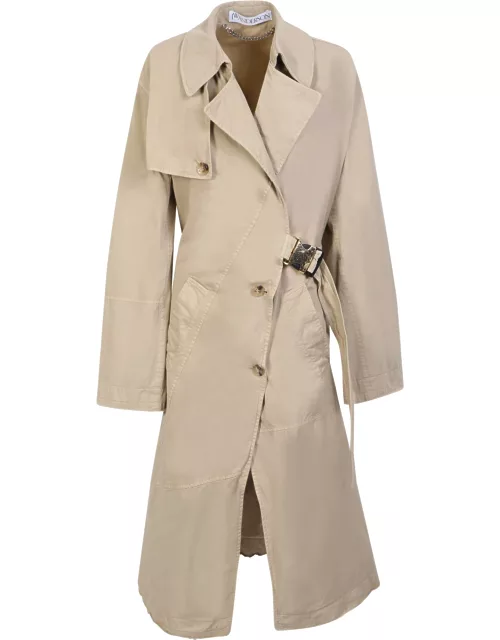 J.W. Anderson Beige Twisted Trench Coat