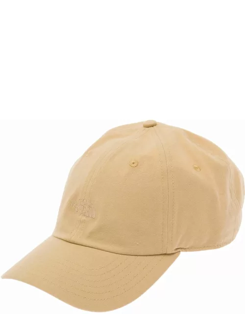 The North Face Beige Baseball Cap With Tonal Logo Embroidery In Cotton Man
