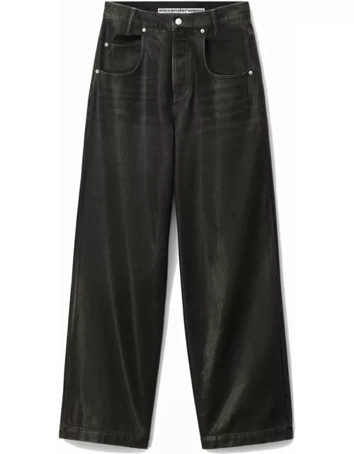 ALEXANDER WANG WOMEN High-Rise wide-leg Jeans Grey