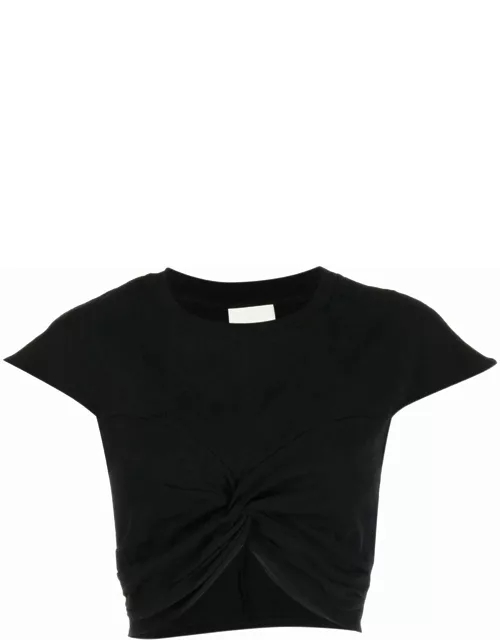 Black crop T-shirt