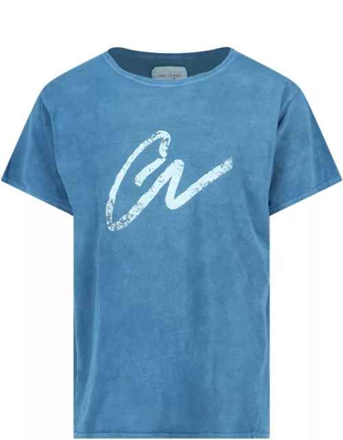 Greg Lauren 'Gl' Print T-Shirt
