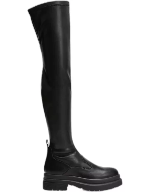 Leather Over-The-Knee Legging Boot