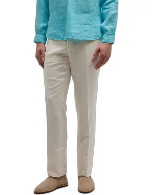 Men's Gregory Silk-Linen Suit Trouser