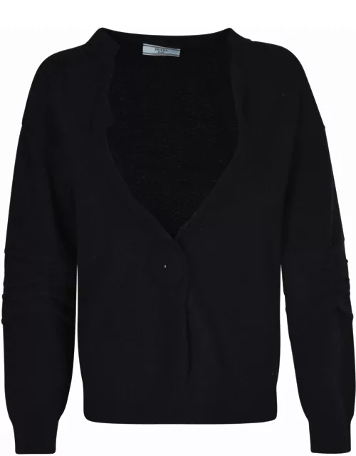 Prada Single Large Buttoned Knit Cardigan