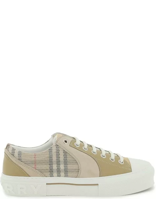 BURBERRY VINTAGE CHECK & LEATHER SNEAKER