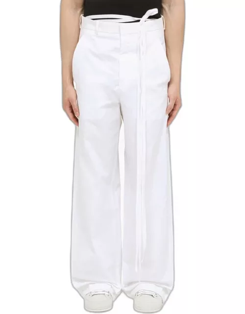 White cotton baggy trouser
