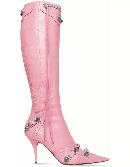 Pink pointed Cagole boot