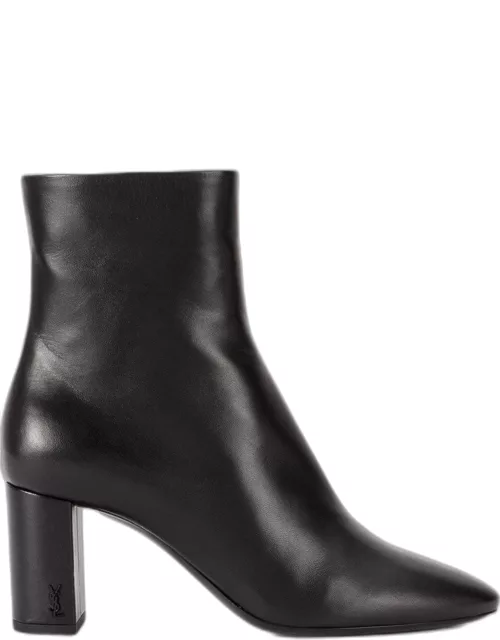 Lou black ankle boots with wide hee
