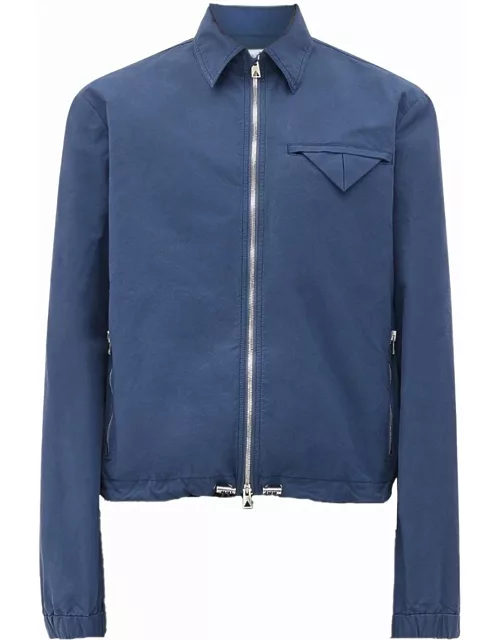 Blue windbreaker jacket