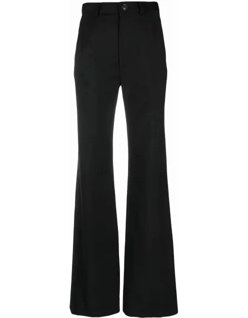 Black tailored flared trouser