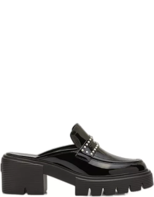 Soho Patent Pearly Penny Loafer Mule