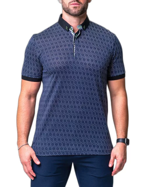 Men's Mozart Geometric Polo Shirt