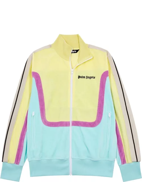 Palm Angels Colour-blocked Velour Track Jacket - Yellow