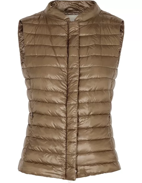 Herno Iconic Quilted Shell Gilet - Camel
