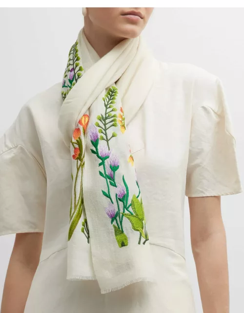 Blooms Cashmere Scarf
