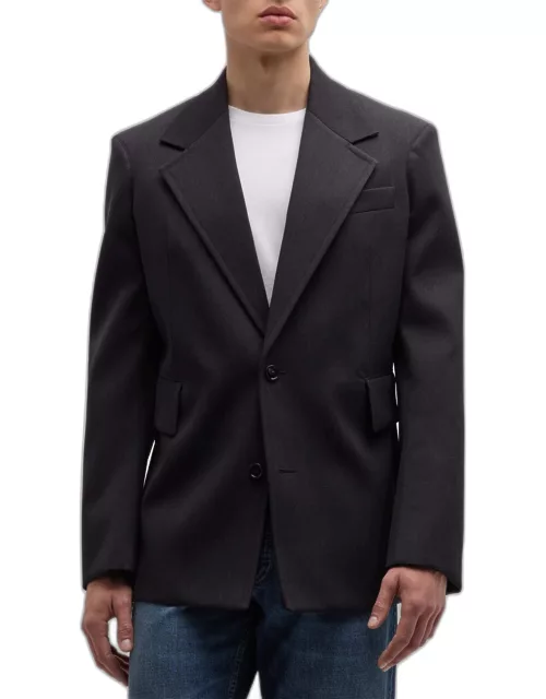 Men 's Light Compact Stretch-Wool Jacket