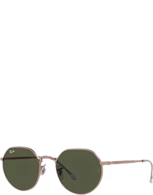 Men's RB3565 Jack Round Metal Sunglasses, 55M