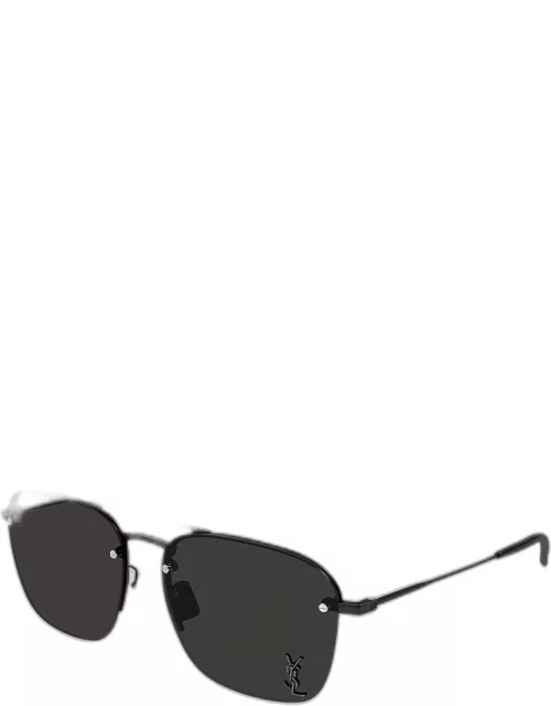Raised YSL Metal Aviator Sunglasse