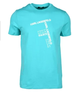Karl Lagerfeld Mens Aqua T-shirt