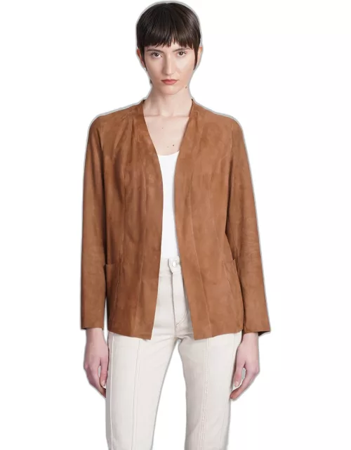 Salvatore Santoro Casual Jacket In Brown Leather