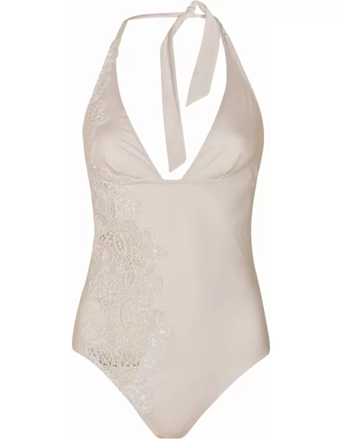 Ermanno Scervino Floral Perforated Swimsuit