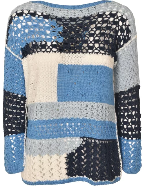 Saverio Palatella Crochet Knit Sweater