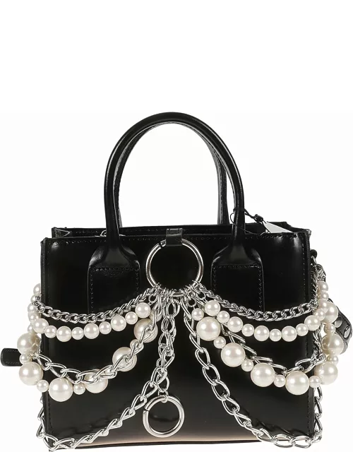 Junya Watanabe Pearl & Chain Applique Shoulder Bag