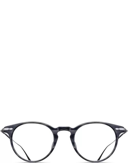 Matsuda M2056 - Black Stripe / Brushed Silver Rx Glasse