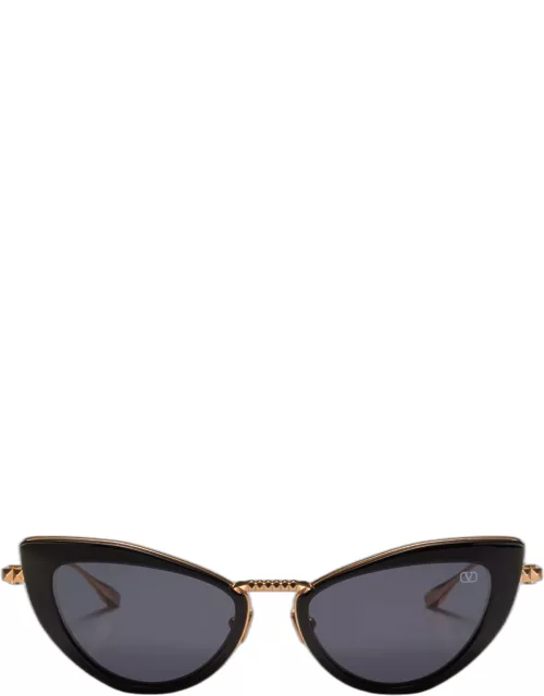 Valentino Eyewear Viii - Rose Gold / Black Sunglasse