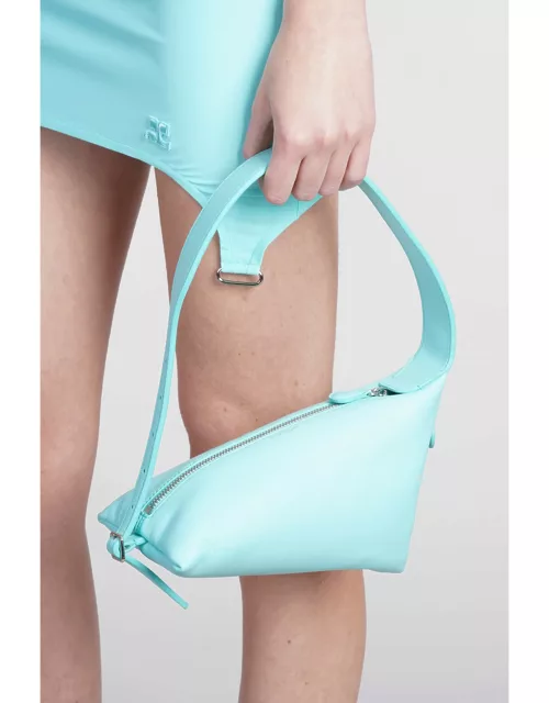 Courrèges Hand Bag In Cyan Leather
