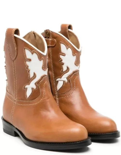Gallucci Western Boots With Embroidery