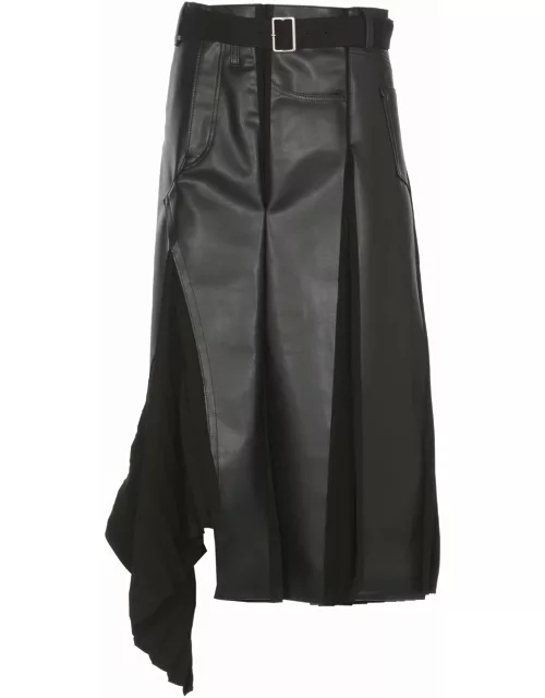Junya Watanabe Eco-leather Long Skirt