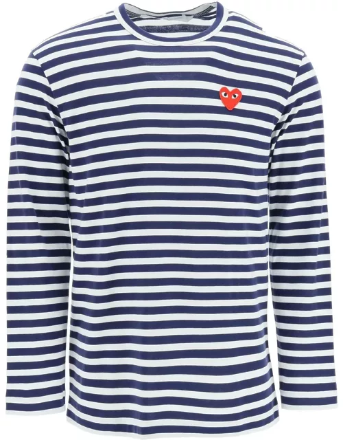 COMME DES GARCONS PLAY STRIPED LONG SLEEVE T-SHIRT
