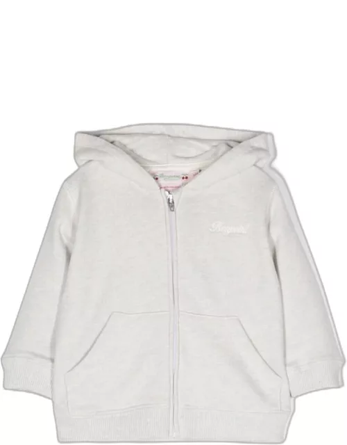 Bonpoint embroidered-logo zip-up hooded jacket