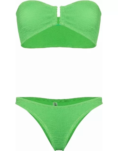 Ausilia green bandeau bikini