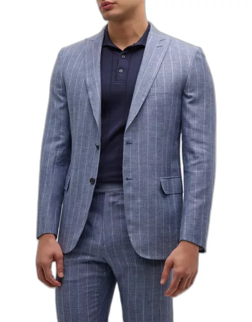 Men's Chalk Stripe Wool Suit