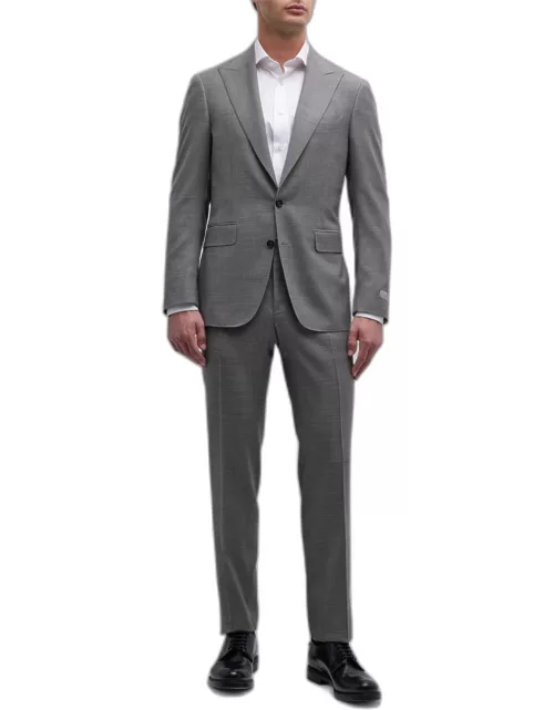 Men's Micro-Geometric Wool Suit