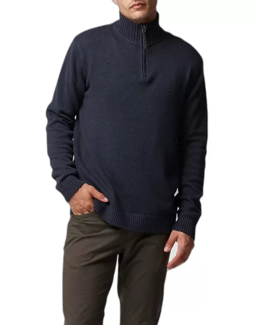 Men's Merrick Bay Half-Zip Cotton Sweater
