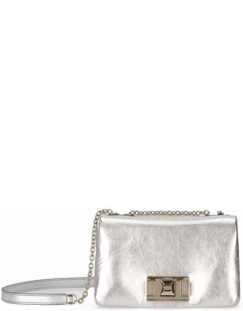 Furla Lulu Mini Silver Crossbody Bag