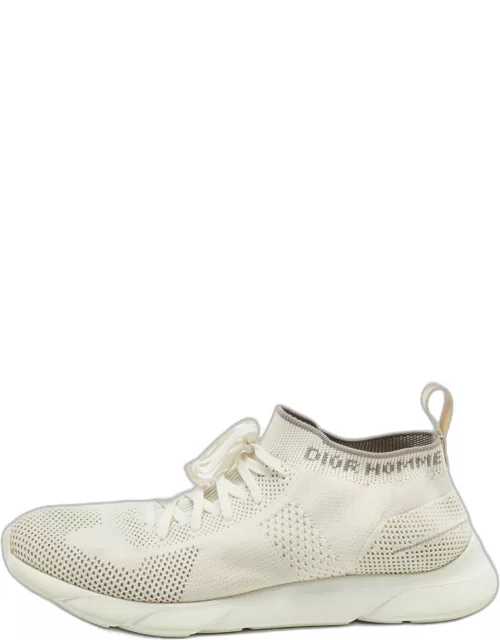 Dior White/Grey Knit B21 Socks Low Top Sneaker