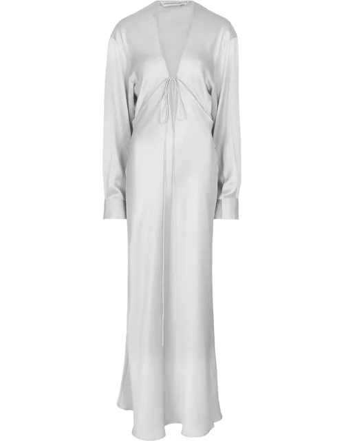 Christopher Esber Triquetra Silk Maxi Dress - Silver