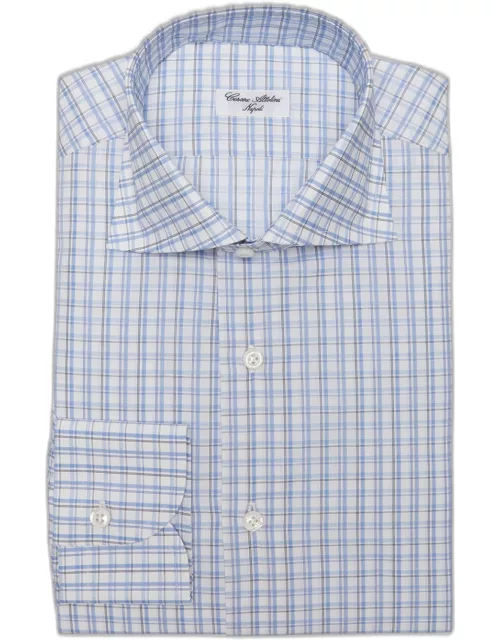Men's Cotton Plaid Dress Shirt