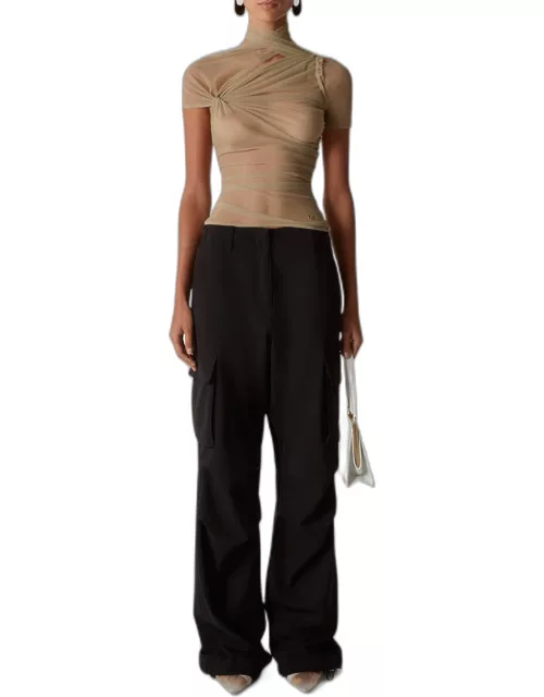 Tailored Wide-Leg Cargo Pant